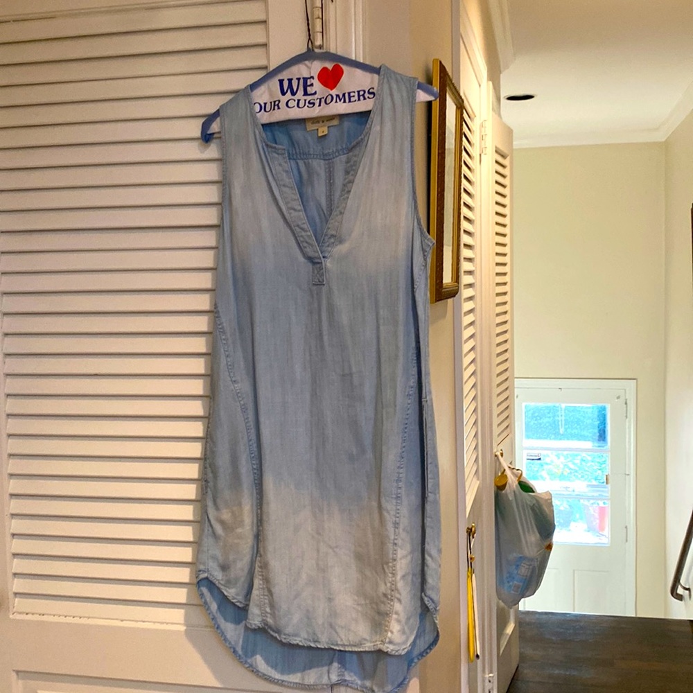 Midi sleeveless jeans dress with pockets size S